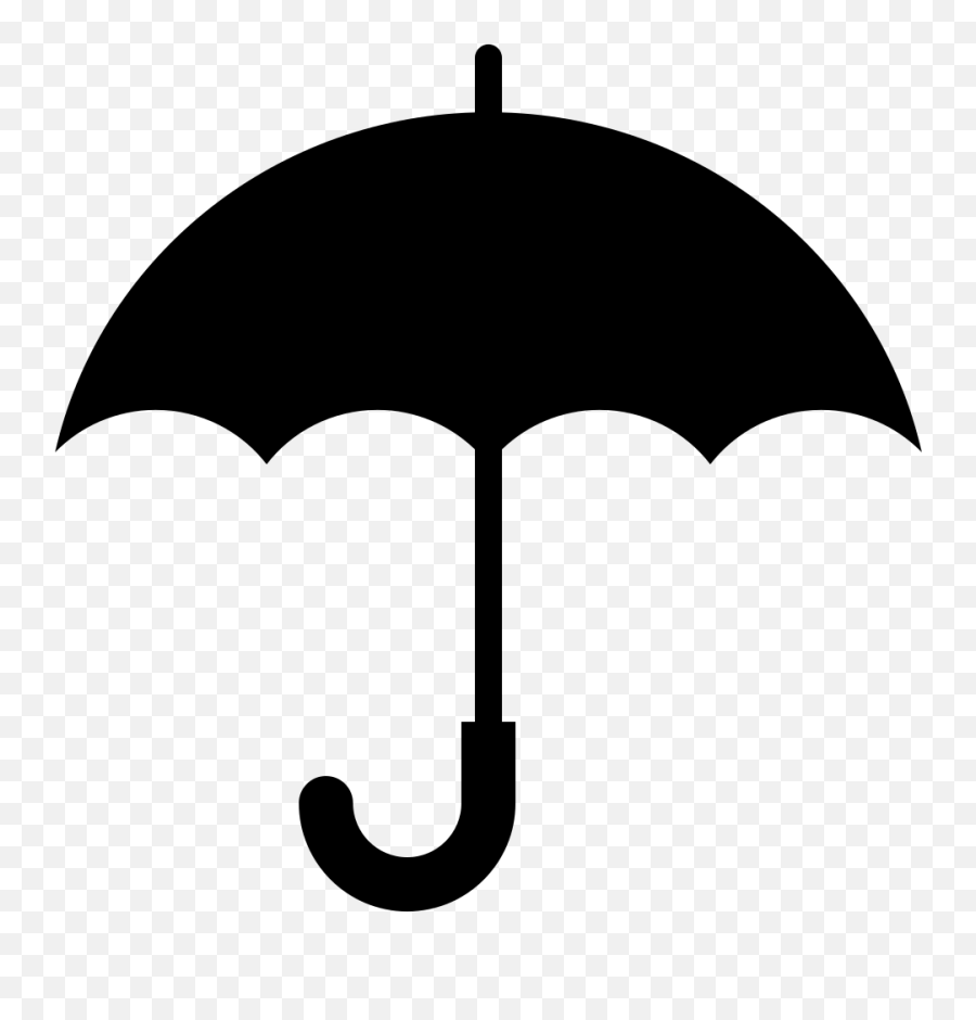 Emojione Bw 2602 - Black Umbrella Symbol Emoji,Umbrella Emoji