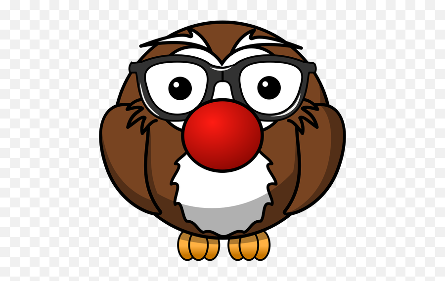 Vector Clip Art Of Big Brown Owl With - Owl Cartoon Emoji,Funny Thanksgiving Emoji