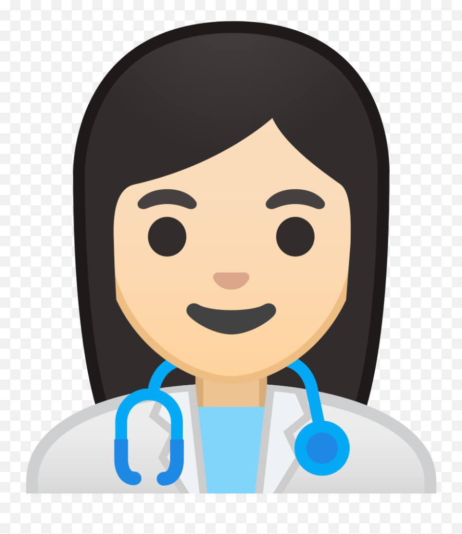 Health Worker Light Skin Tone Icon - Emoji Medecin,Bad Hair Emoji