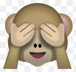 Sticker T - Monkey Covering Eyes Emoji Png