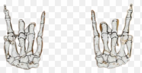 Hookemhornsrockandrollbonesskeletonhand - Radiology Emoji,Hook Em Horns Emoji