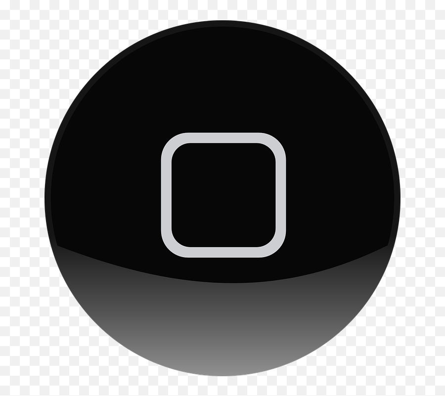 Iphone Apple Black - Apple Home Button Png Emoji,Iphone 7 Emojis