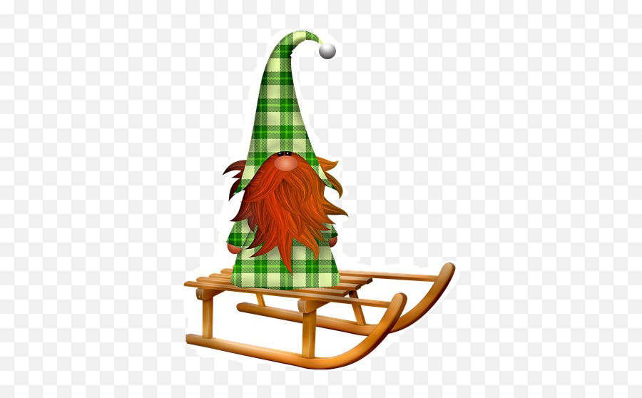 The Newest Sled Stickers - Transparent Christmas Gnome Png Emoji,Sled Emoji