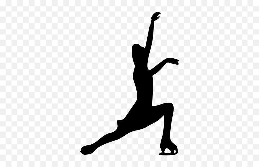 Vector Clip Art Of Skate Dancer Silhouette - Ice Skater Clip Art Emoji,Roller Skate Emoji