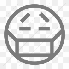 IconsETC Simple dark gray classic emoticons face with - Mouth Cover Mask Emoji