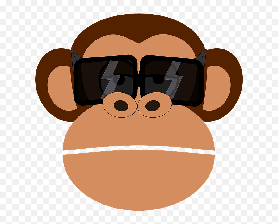 Monkey Face In Glasses Clipart Free Download Creazilla - Clipart Three Wise Monkeys Emoji,Glasses Face Emoji