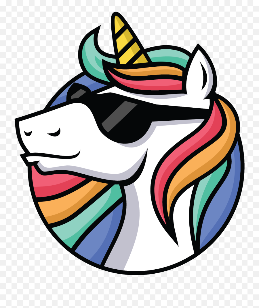 Unicorn - Clipart Full Size Unicorn With Glasses Emoji,Unicorn Emoji Hat
