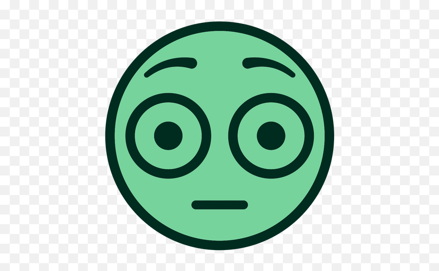 Flushed Face Smiley Emoji Icon Of - Dot,Flushed Emoji