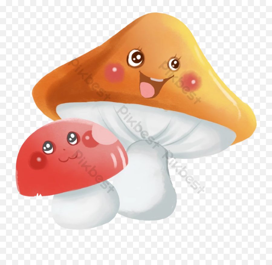 Hand Painted Mushroom Emoticons Psd Free Download - Pikbest Mushroom Emoji,Farm Emoji