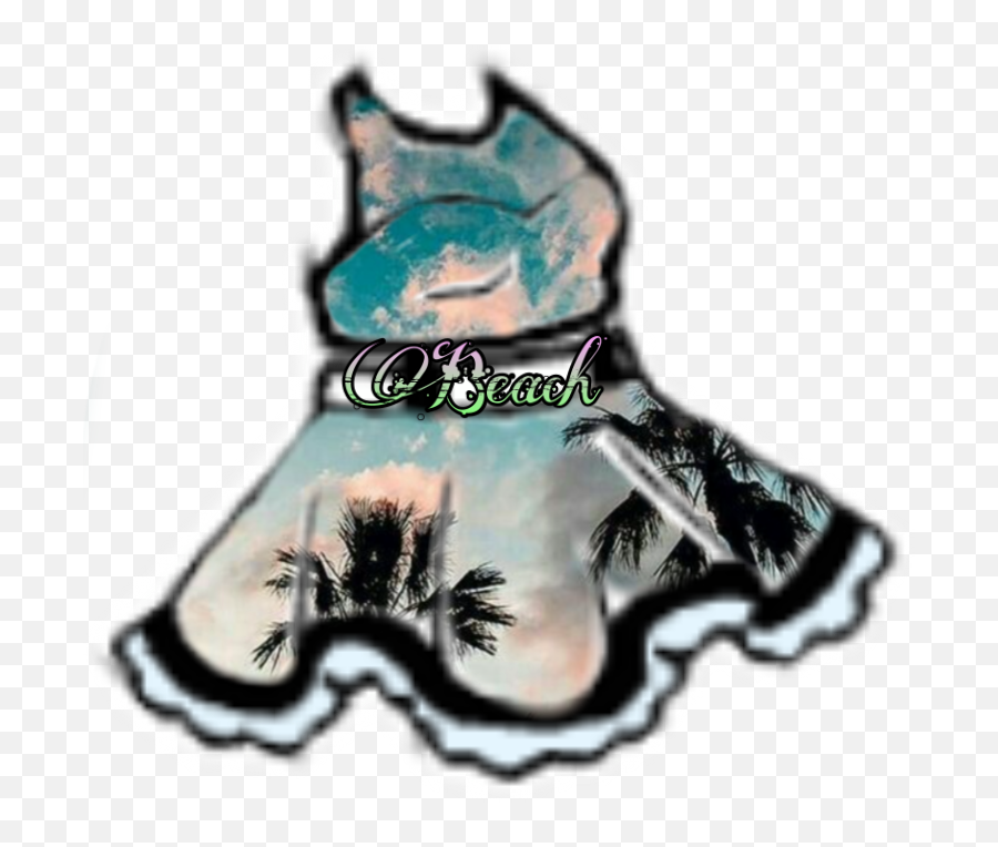 Gachalife Dress Beach Sticker By - Girl Gacha Life Dress Emoji,Cute Emoji Outfits