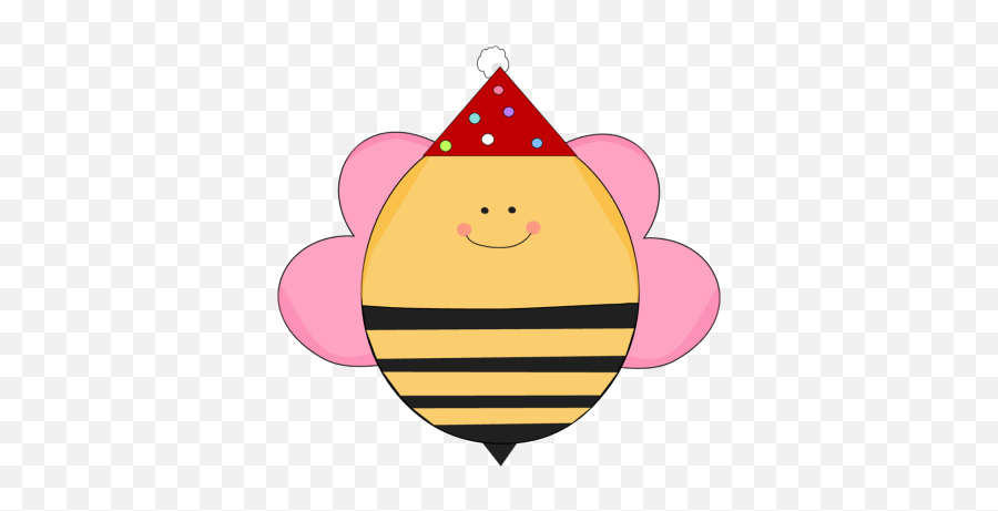 Girl - Bee Birthday Cute Clipart Emoji,Emoji Party Hat And Chick