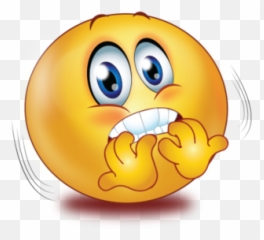 Scary Emoji Face - Scared Transparent Background