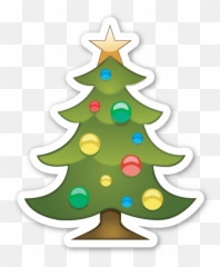 Christmas Tree Emoji Sticker Transparent Png - Christmas Tree Emoji Sticker,Christmas Emojis