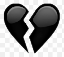 Black Color Emoji Faces Anime Otaku - Ios Broken Heart Emoji,Black Emoji Faces