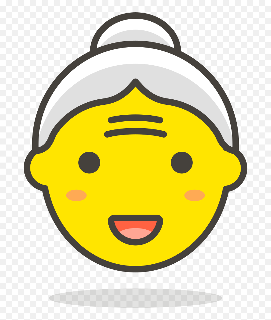 123 - Old Woman Clipart Png Emoji,Old Emoticon