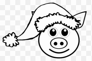 Hats Drawing Easter Picture - Santa Claus Cartoon Black And White Emoji