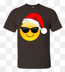 Emoji Christmas Shirt Cool Sunglasses - Tshirt Batman,Dark Sunglasses Emoji