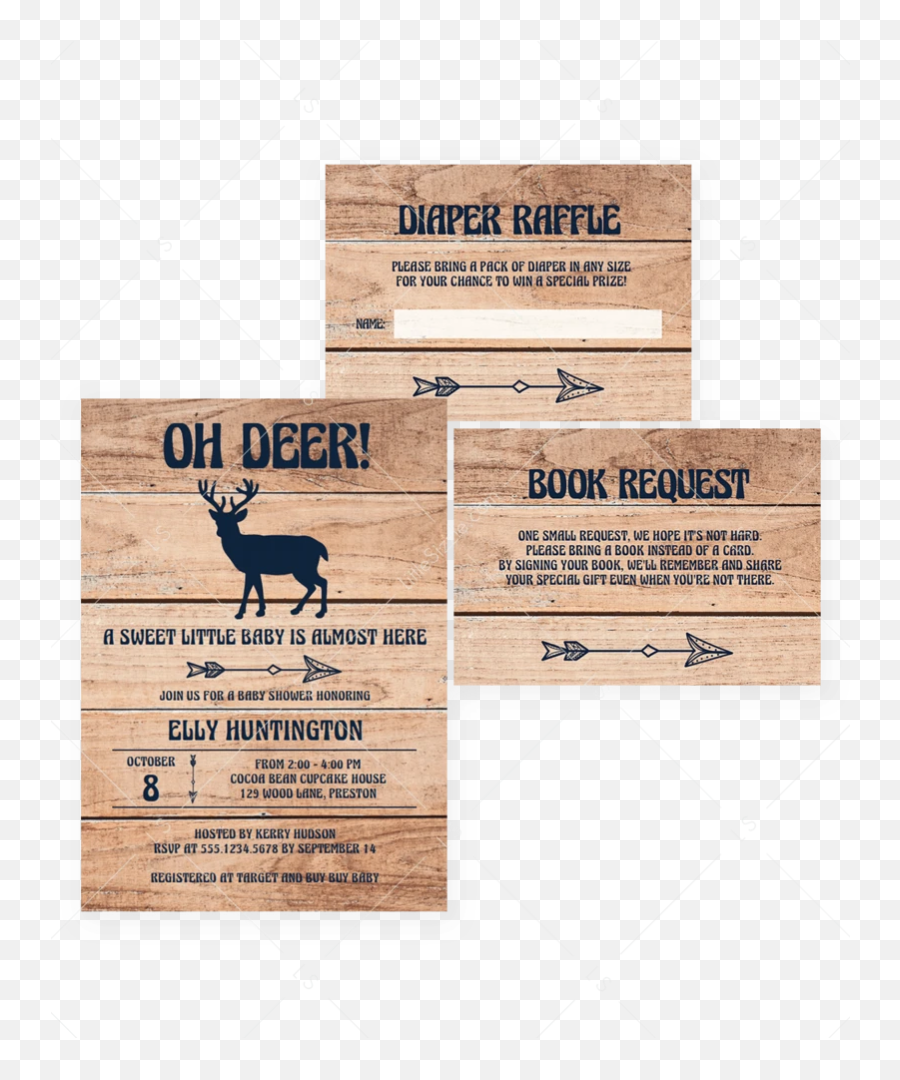 Oh Deer Baby Shower Invitations And - Elk Emoji,Buck Deer Emoji