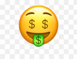 Money Face Emoji Moneyeyes Eyes Iphone Sticker Random - Png