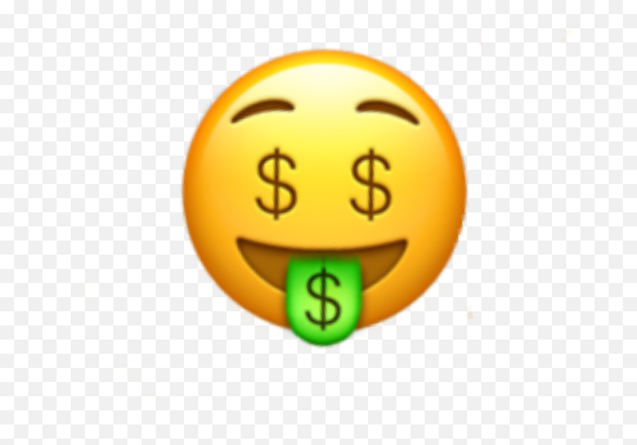 Money Face Emoji Moneyeyes Eyes Iphone Sticker Random - Money Face Emoji Png,Face Emoji