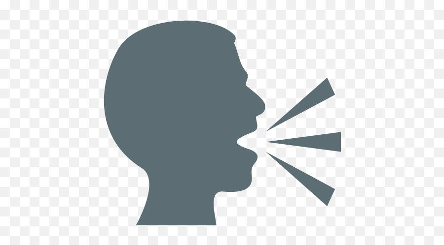 Speaking Head In Silhouette Emoji - Face Speaking,Facebook Emojis Meaning