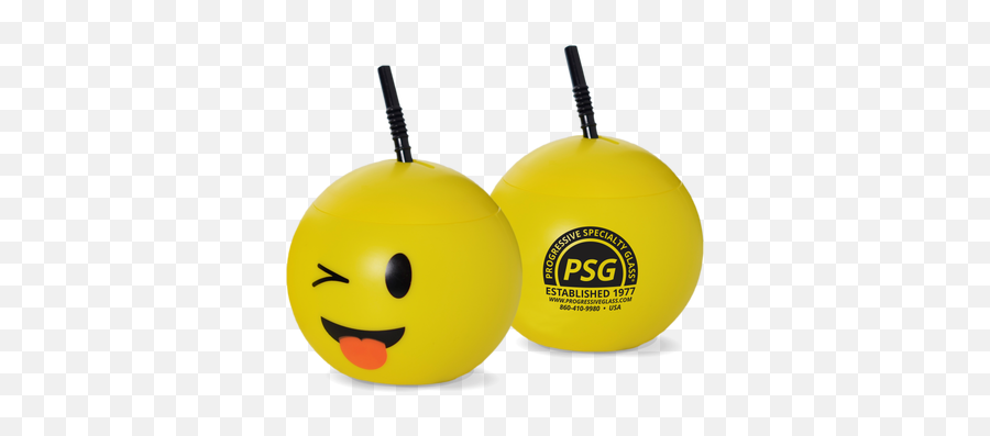 32oz Plastic Emoji Balls - Smiley,Ball Emoji