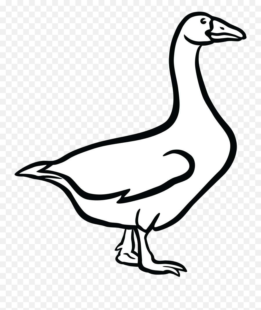 Black And White Clipart Goose - Goose Black And White Emoji,Goose Emoji