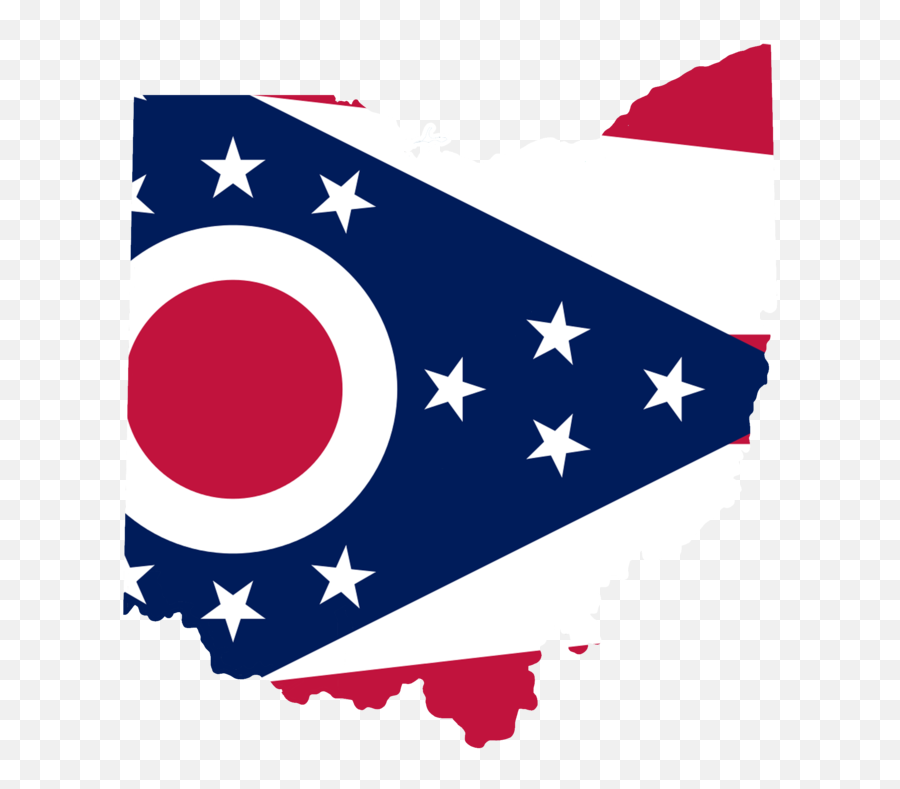Ohio Flag Map Accurate - Ohio State Flag Png Emoji,Independence Day Emoji
