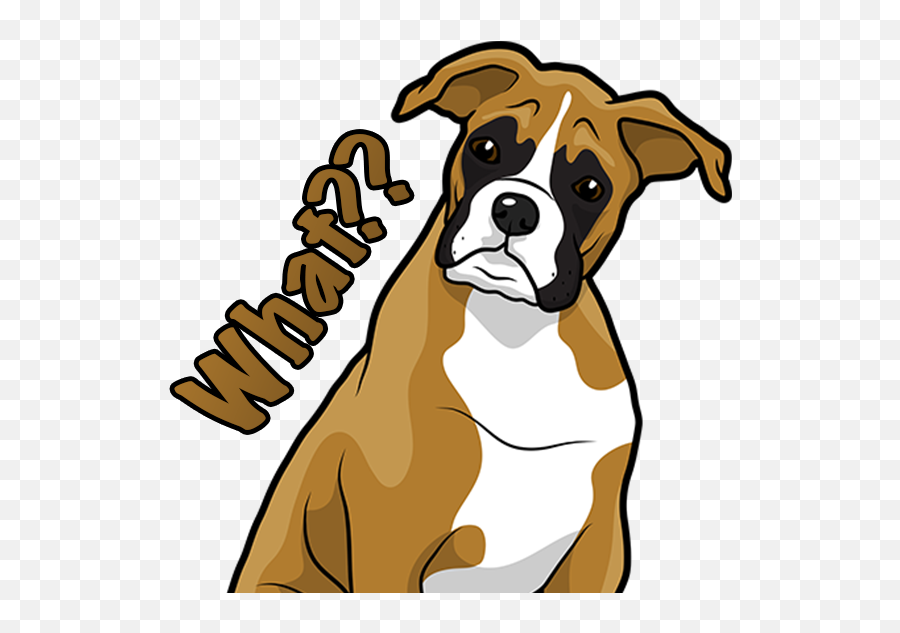 Boxermoji - Dog Boxer Cartoon Png Emoji,Boxer Dog Emoji