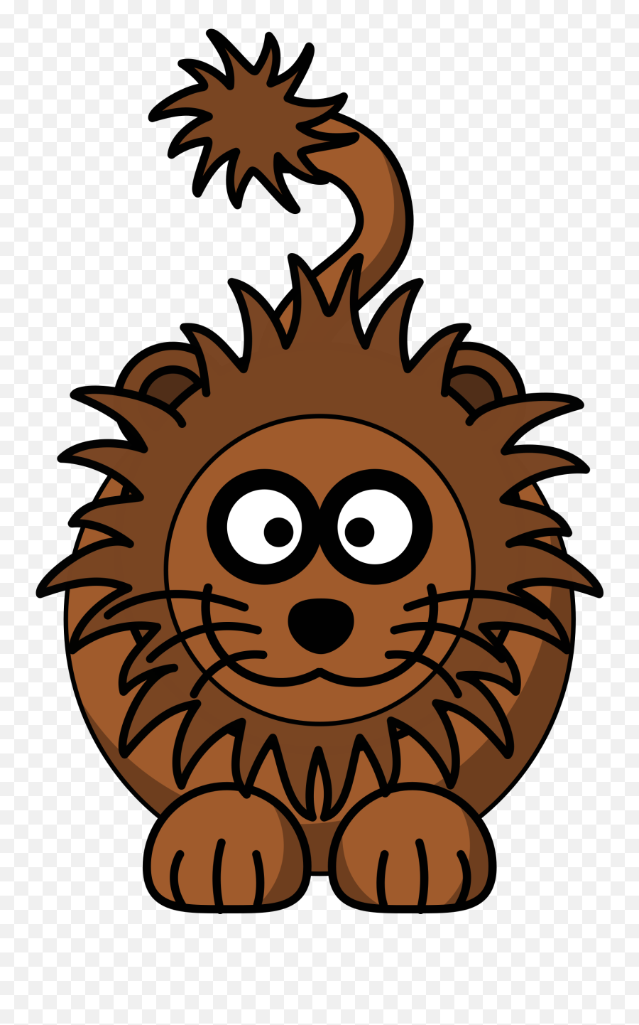 Cartoon Lion Brown Encode Clipart To Base Png - Cartoon Animal Clipart Lion Emoji,Godzilla Emoji