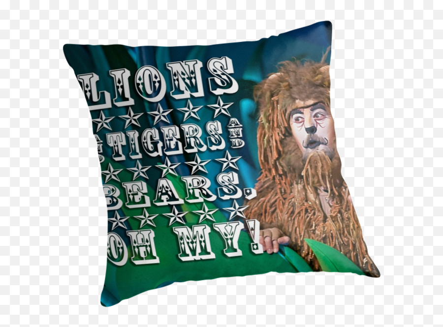 Wizard Oz Scared Lion Clipart - 65647 Emoji,Lion Emoji Pillow