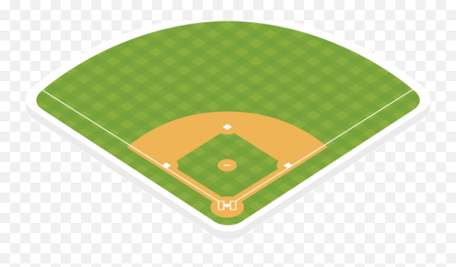 Baseball Field With A Ball Flying Out - Transparent Baseball Field Clipart Emoji,Emoji Baseball And Diamond