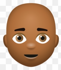 Bald Man Medium Dark Skin Tone Icon - Cartoon Emoji,Emoji Laptop Skin