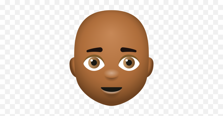 Bald Man Medium Dark Skin Tone Icon - Cartoon Emoji,Emoji Laptop Skin