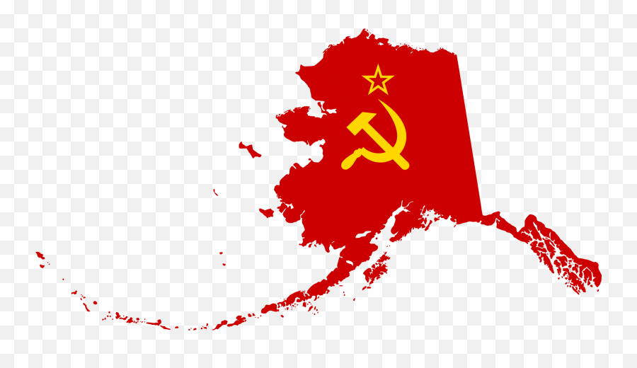 Flag Map Of Alaska - Soviet Union Flag Map Emoji,Soviet Union Flag Emoji