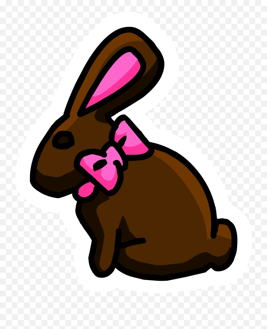 Chocolate Bunny Pin - Club Penguin Chocolate Bunny Emoji,Easter Bunny Emoji