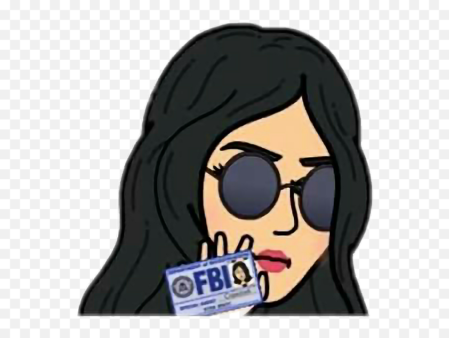 Fbi Sticker - Clipart Girl Fbi Agent Emoji,Fbi Emoji
