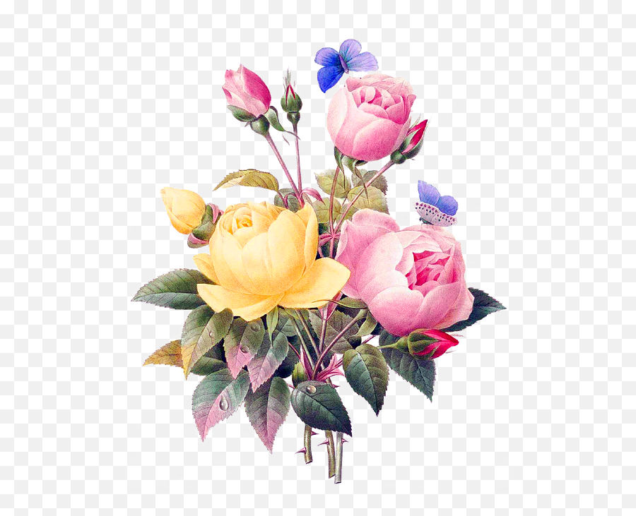 Flowers Vintage Cutout Cut - Bouquet Cutout Emoji,Bouquet Of Flowers Emoji