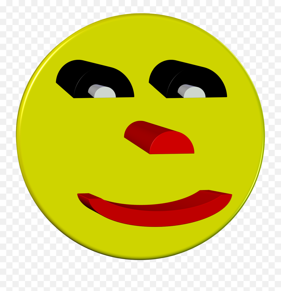 Smiley 3d Nose Mouth Yellow - Smiley Emoji,Santa Emoticon