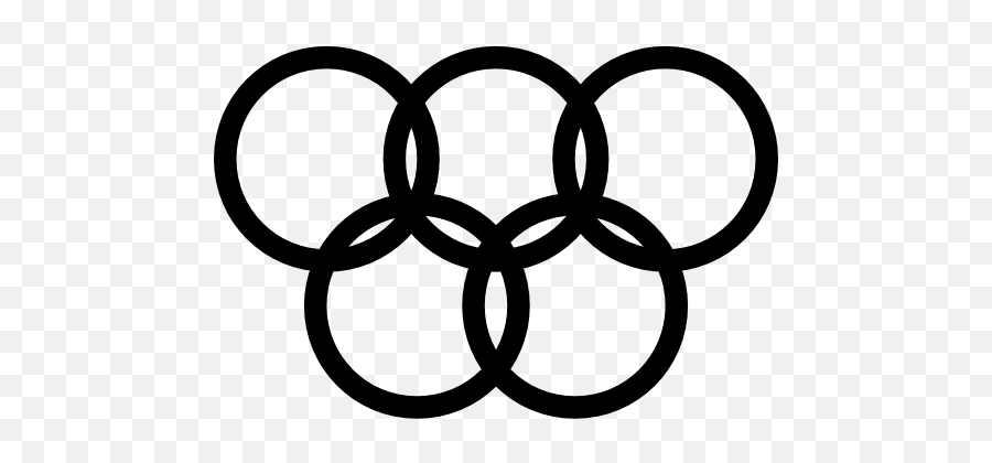 Sports Olympic Rings Icon - Olympics Logo Black And White Emoji,Olympics Emoji