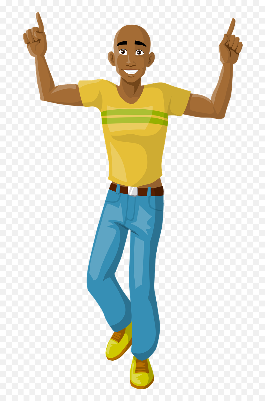 Happy Man Dancing Man Smiling Happiness - Cartoon Man Dancing Png Emoji,Dancing Emoticon