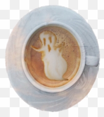 Coffee Ghost Halloween - Cappuccino Emoji,Latte Emoji