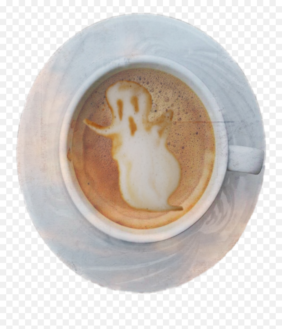 Coffee Ghost Halloween - Cappuccino Emoji,Latte Emoji