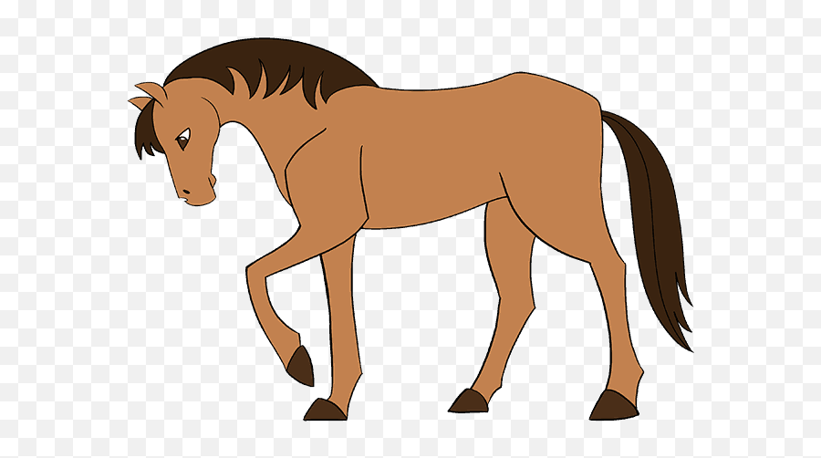 How To Draw A Simple Horse - Simple Picture Of Horse Emoji,Hand Horse Horse Emoji