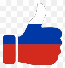 Pollici In Su Con Colori Russi - Clip Art Emoji