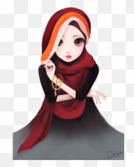 hijab png - Cute Hijab Girl Cartoon Png Download Emoji