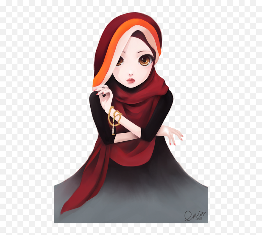 Hijab Png - Cute Hijab Girl Cartoon Png Download Cute Cute Hijab Girl Cartoon Emoji,Hijab Emoji