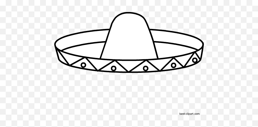 Free Mexican Clip Art Images And Illustrations - Sombraro Black And White Clipart Emoji,Sombrero Hat Emoji
