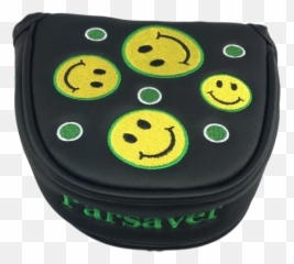 3d Parsaver Deluxe Mallet Putter Cover - Smiley Black Smartphone Emoji