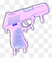 Gun Pistol Pink Pastel Sticker - Kawaii Emoji